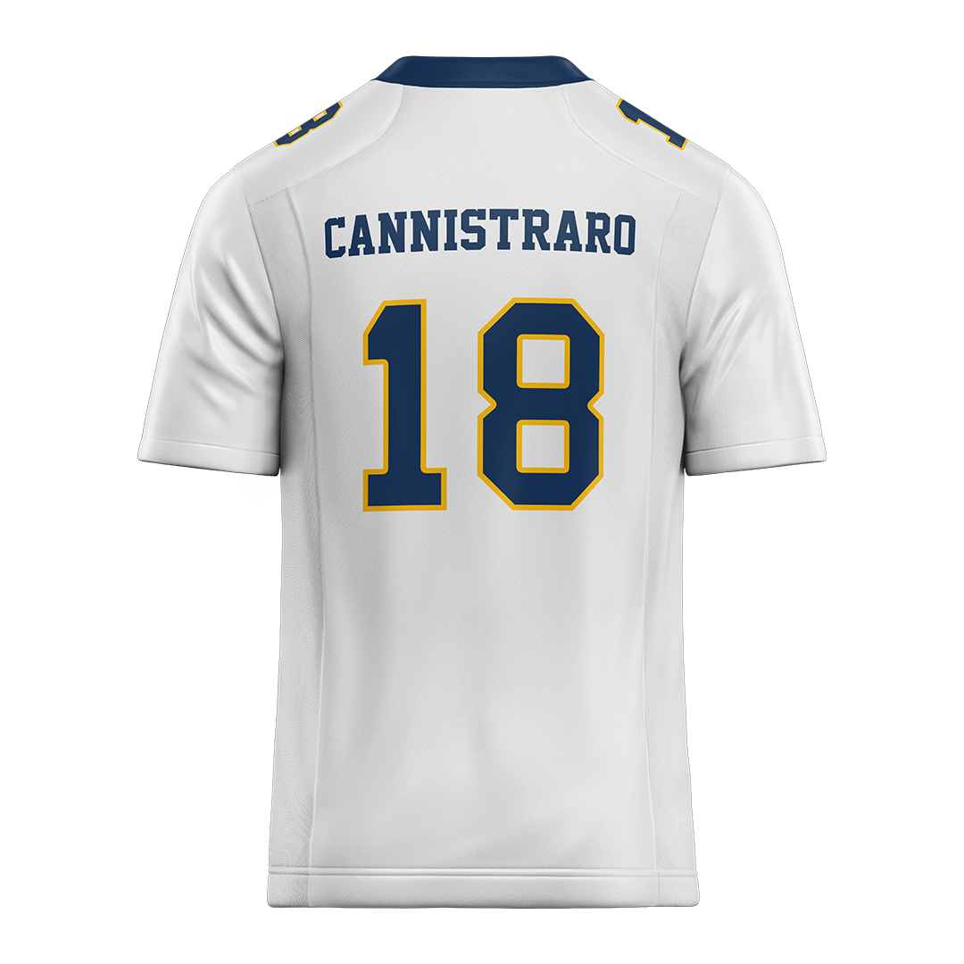 New Haven White Football Jersey - Ty Cannistraro