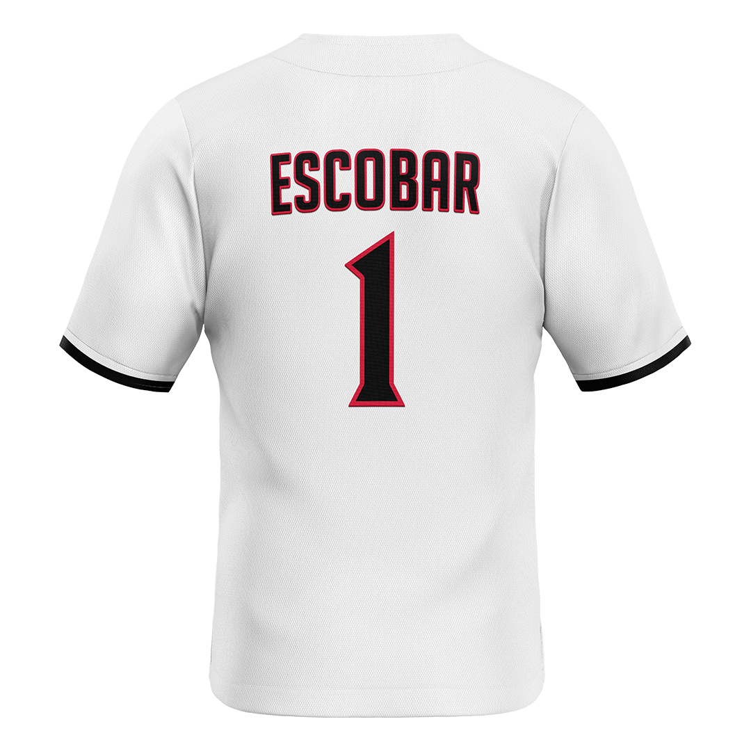 SDSU White Baseball Jersey - Evan Escobar