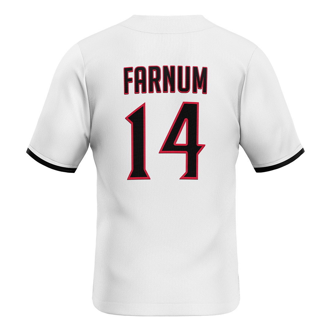 SDSU White Baseball Jersey - Xavier Farnum