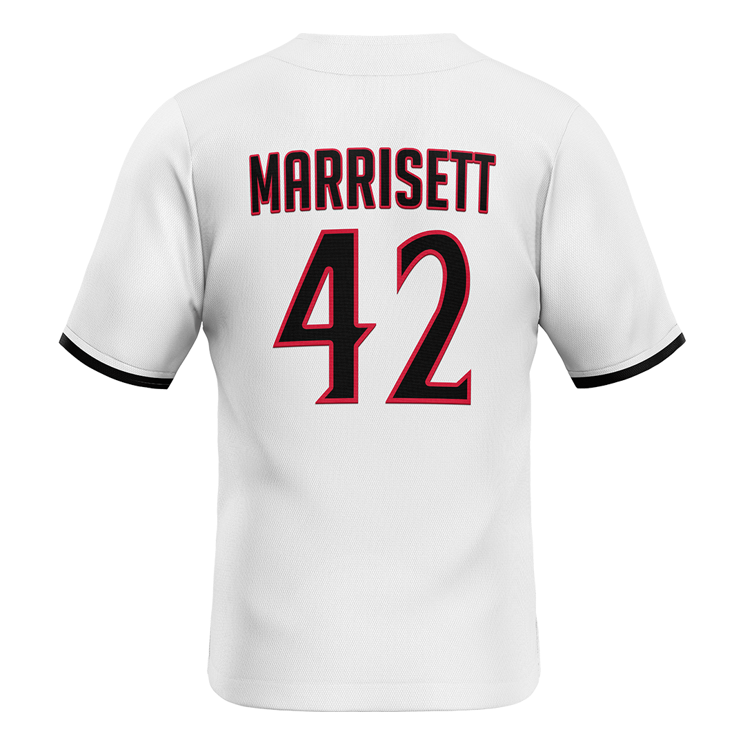 SDSU White Baseball Jersey - Dillon Marrisett