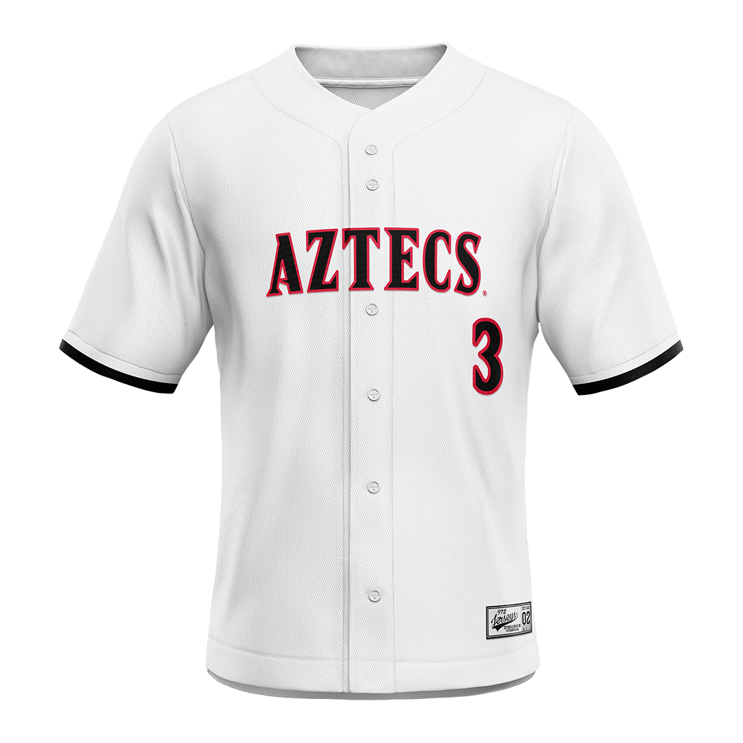 SDSU White Baseball Jersey - Jake Jackson