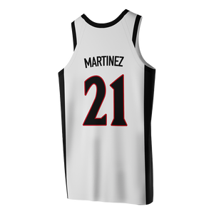 SDSU White Basketball Jersey - Natalia Martinez