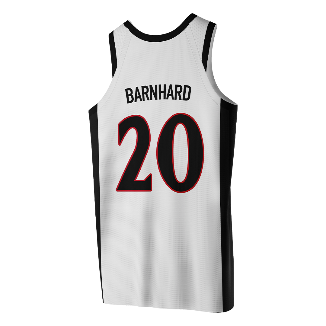 SDSU White Basketball Jersey - Bailey Barnhard