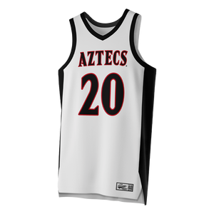 SDSU White Basketball Jersey - Bailey Barnhard