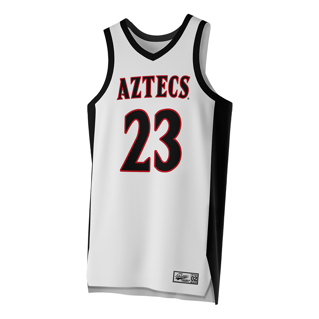 SDSU White Basketball Jersey - Kimberly Villalobos