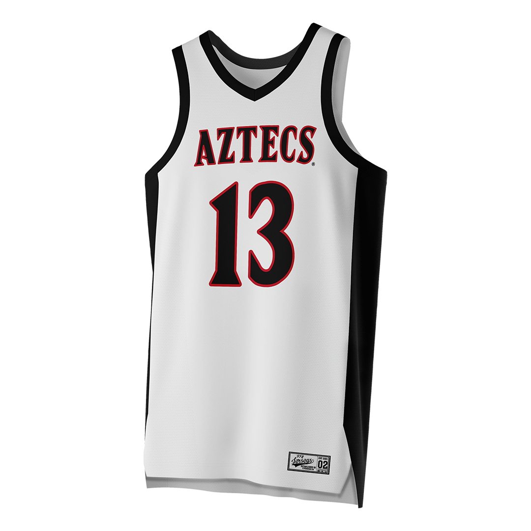 SDSU White Basketball Jersey - Meghan Fiso