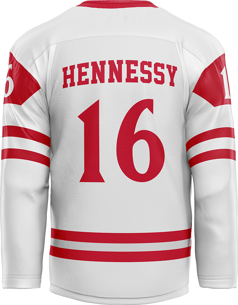 SDSU White Hockey Jersey - Kolby Hennessy