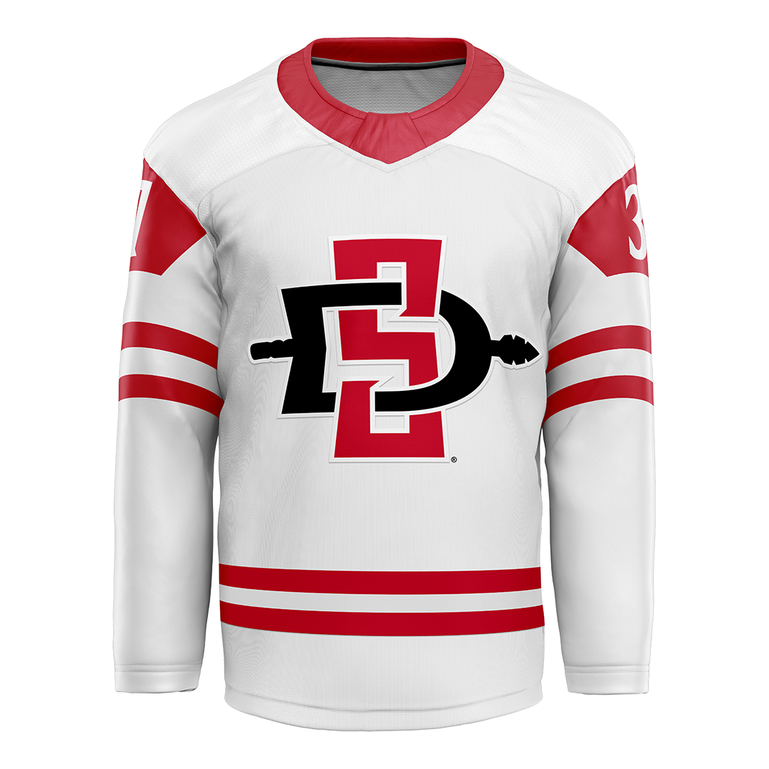 SDSU White Hockey Jersey - Blake Branon