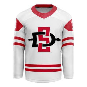 SDSU White Hockey Jersey - Cameron Henderson