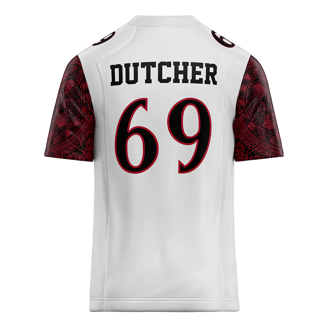 SDSU White Football Jersey - Gage Dutcher