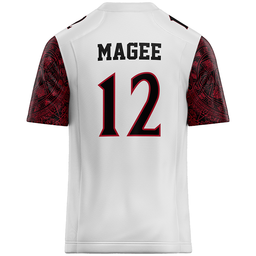 SDSU White Football Jersey - Jatavious Magee