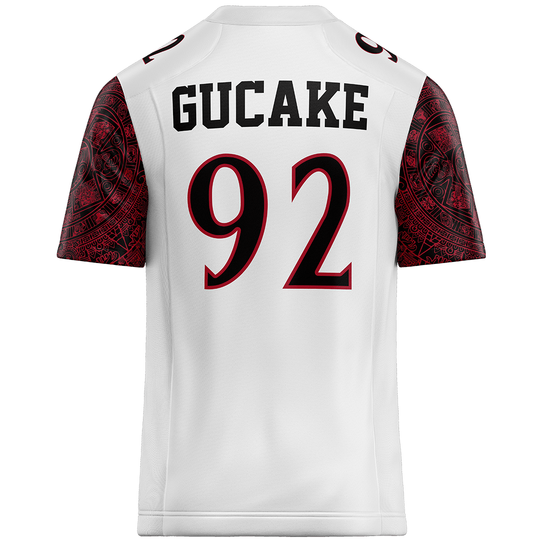 SDSU White Football Jersey - Malik Gucake