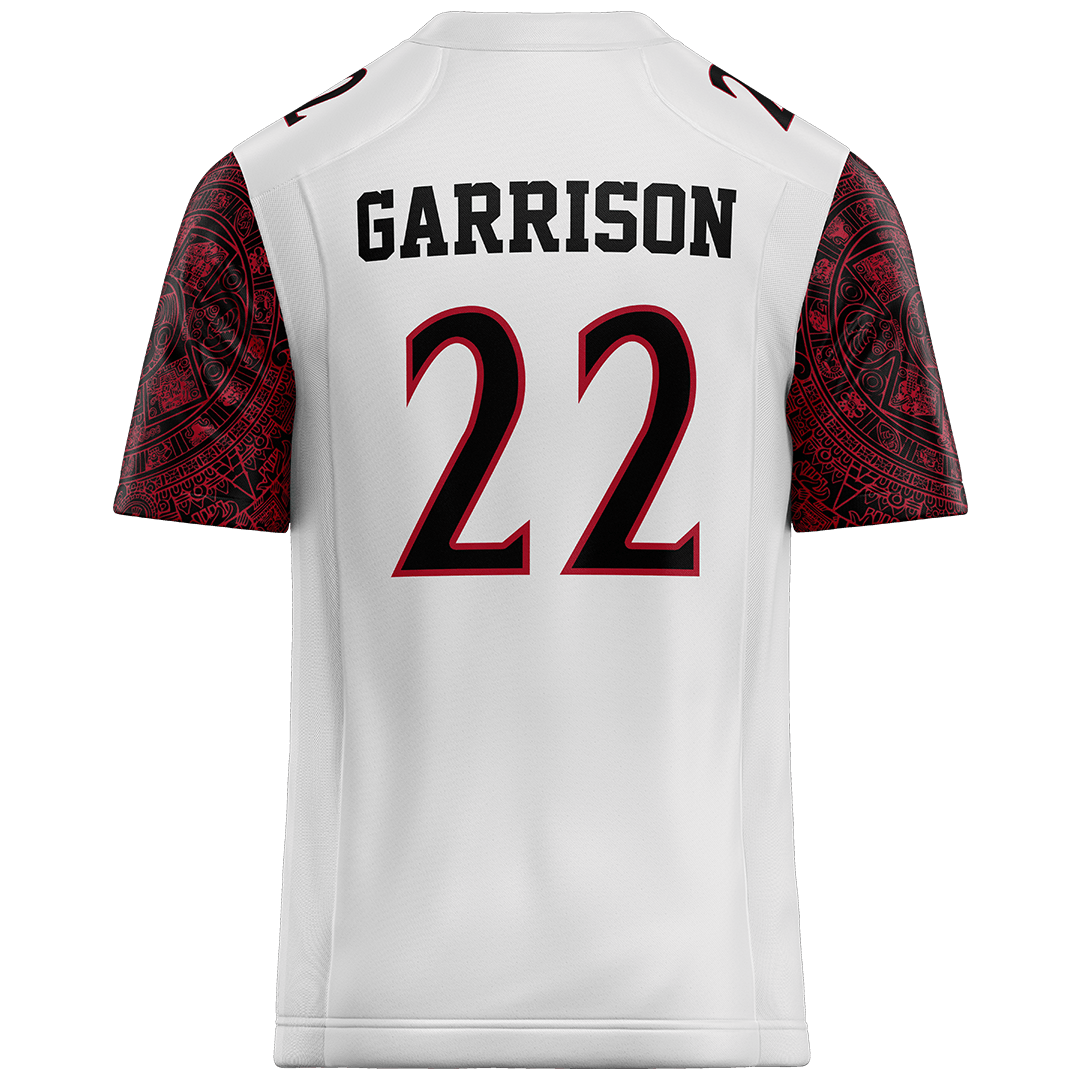 SDSU White Football Jersey - Max Garrison