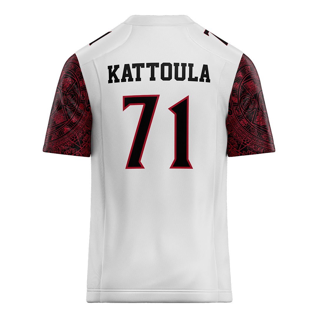 SDSU White Football Jersey - Nikolas Kattoula