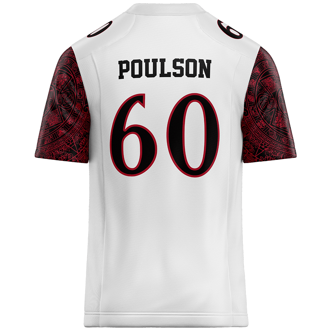 SDSU White Football Jersey - Connor Poulson