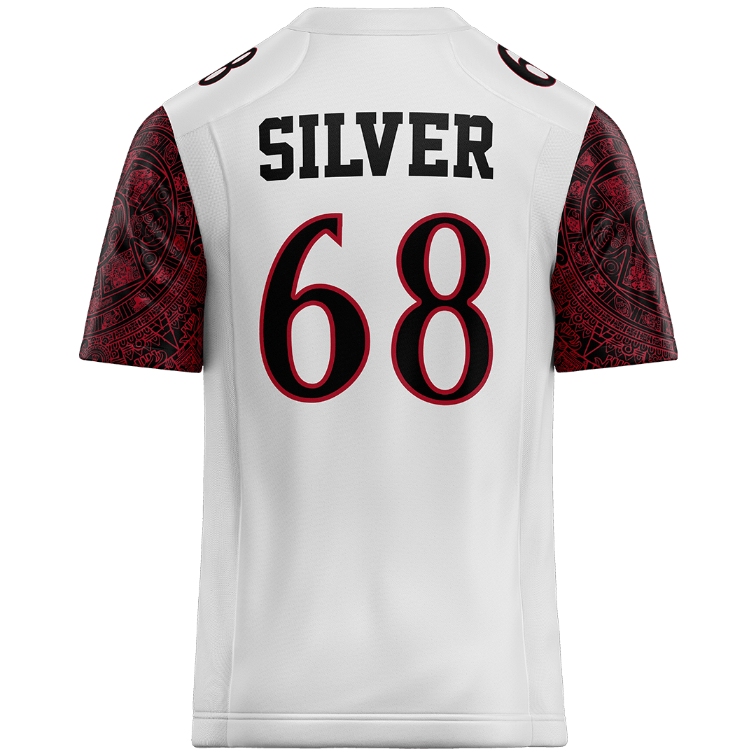 SDSU White Football Jersey - Ryan Silver