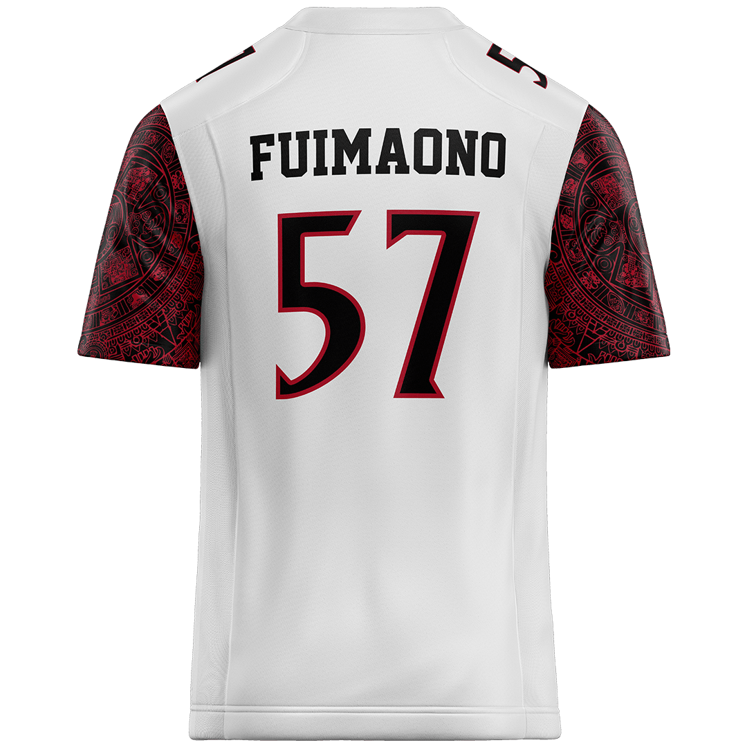 SDSU White Football Jersey - Saipale Fuimaono