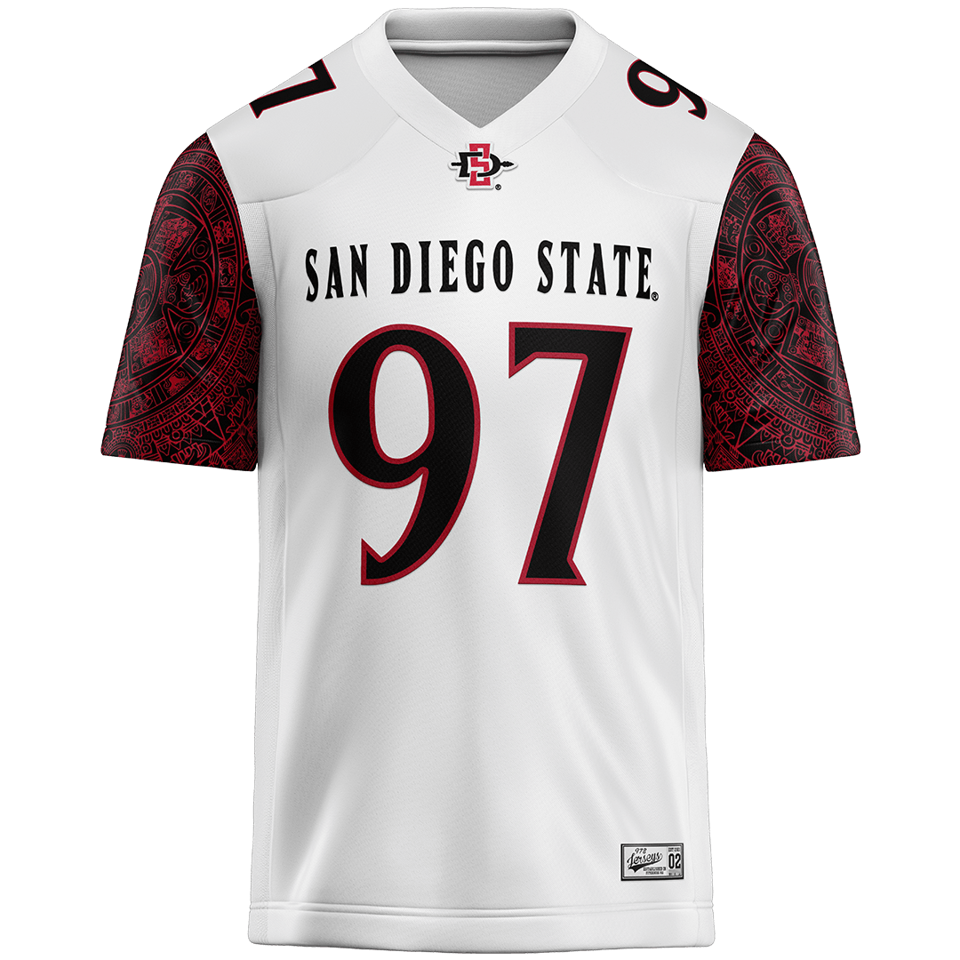 SDSU White Football Jersey - Darrion Dalton