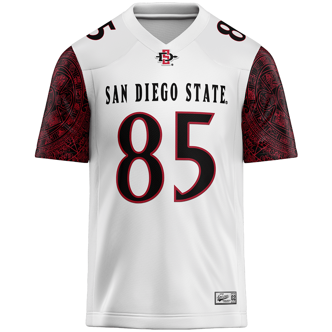 SDSU White Football Jersey - Jerry McClure