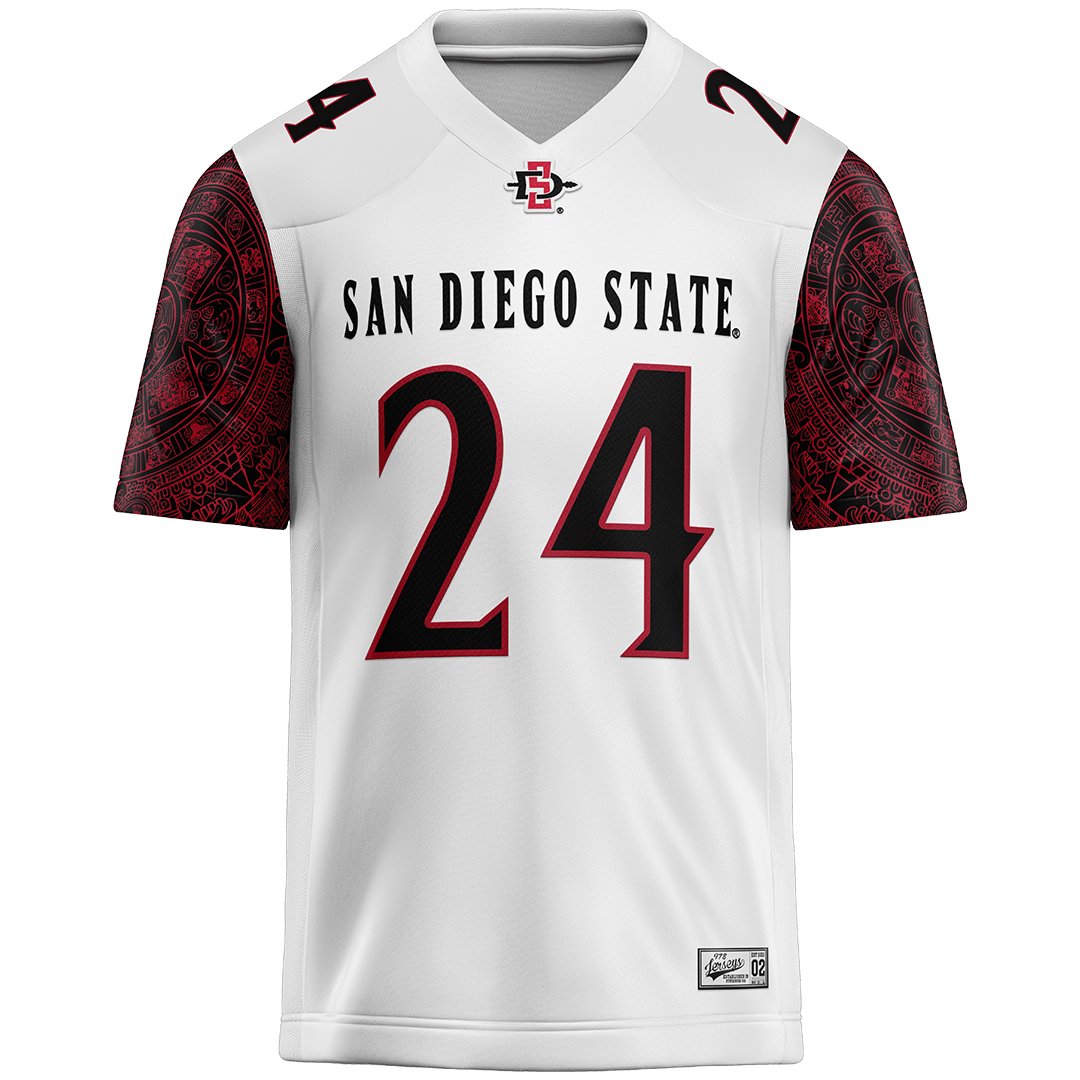 SDSU White Football Jersey - Josh Hunter