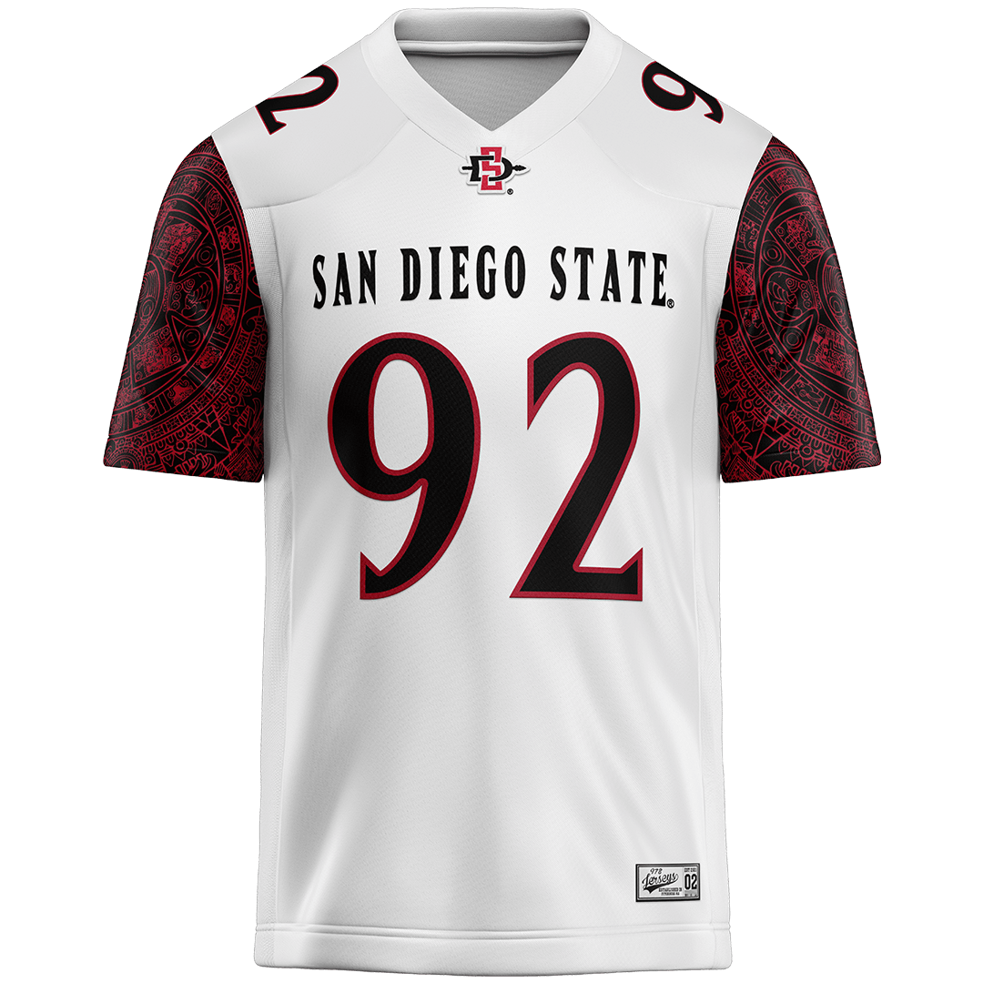 SDSU White Football Jersey - Malik Gucake