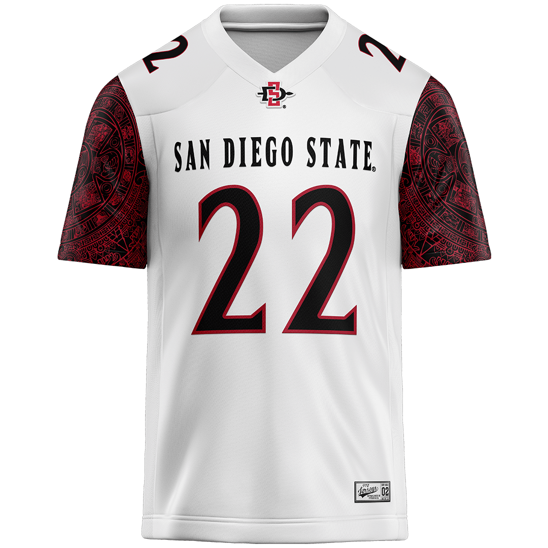 SDSU White Football Jersey - Max Garrison