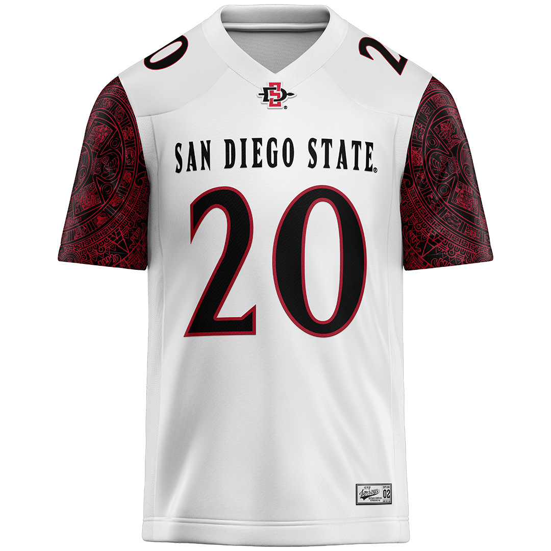 SDSU White Football Jersey - Nick Lopez