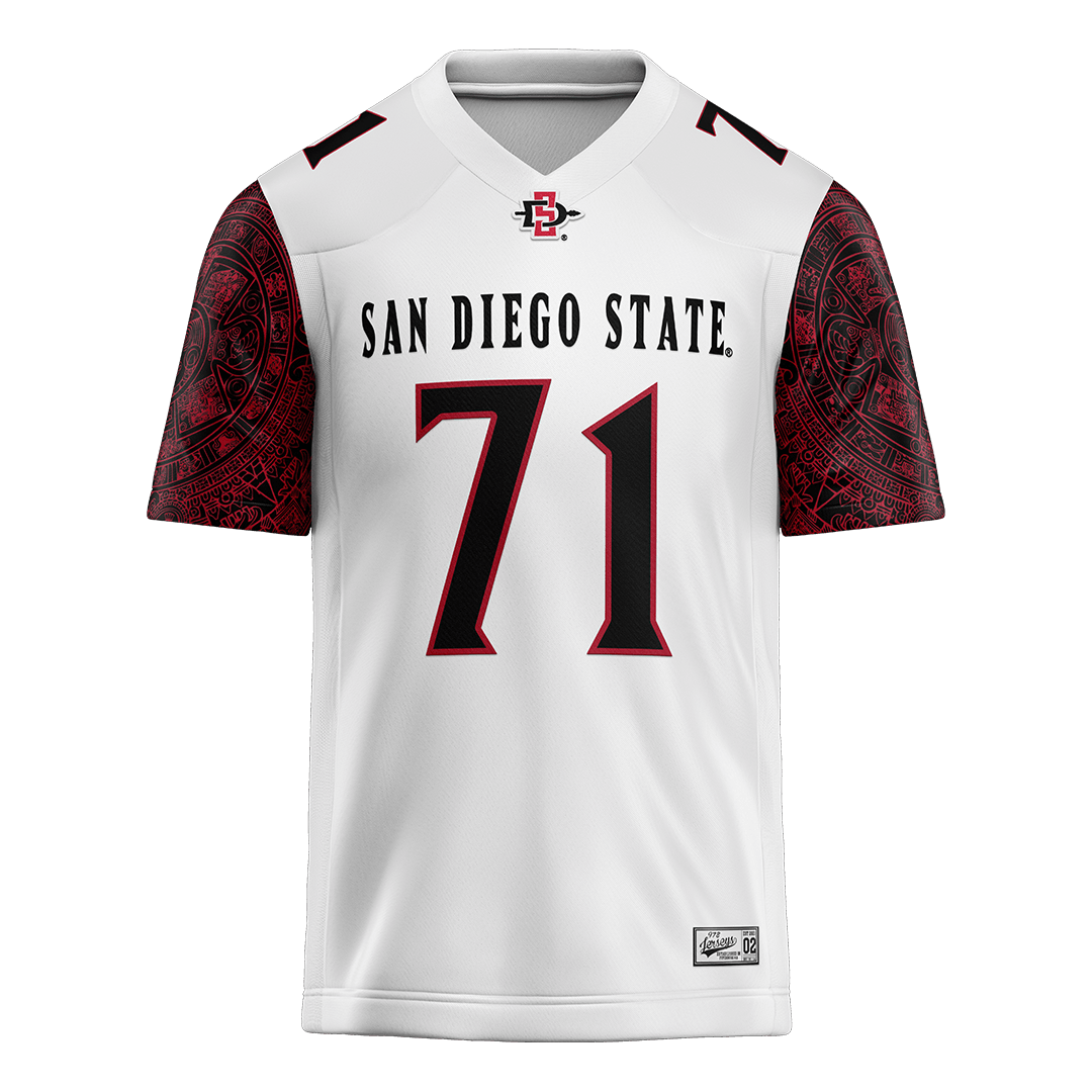 SDSU White Football Jersey - Nikolas Kattoula