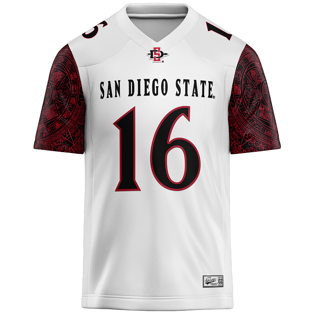 SDSU White Football Jersey - Parker Threatt