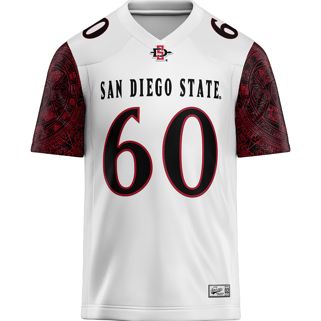 SDSU White Football Jersey - Connor Poulson