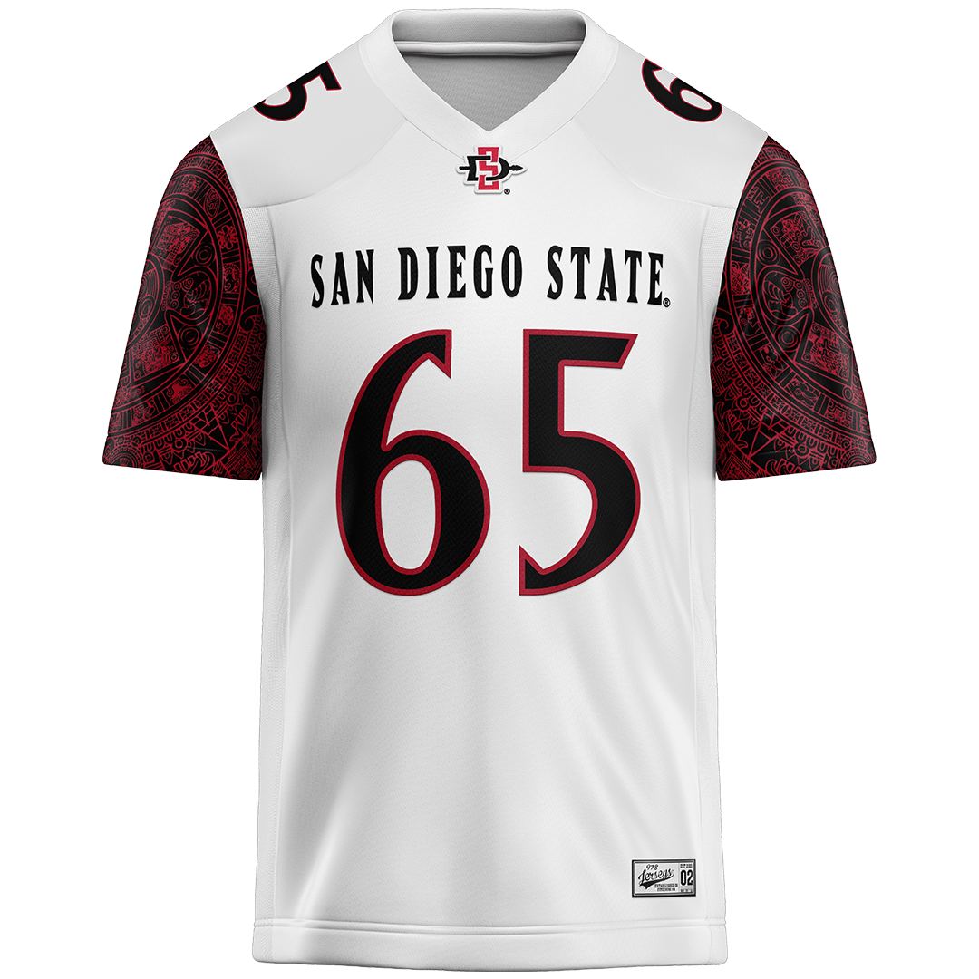 SDSU White Football Jersey - Tyler McMahan