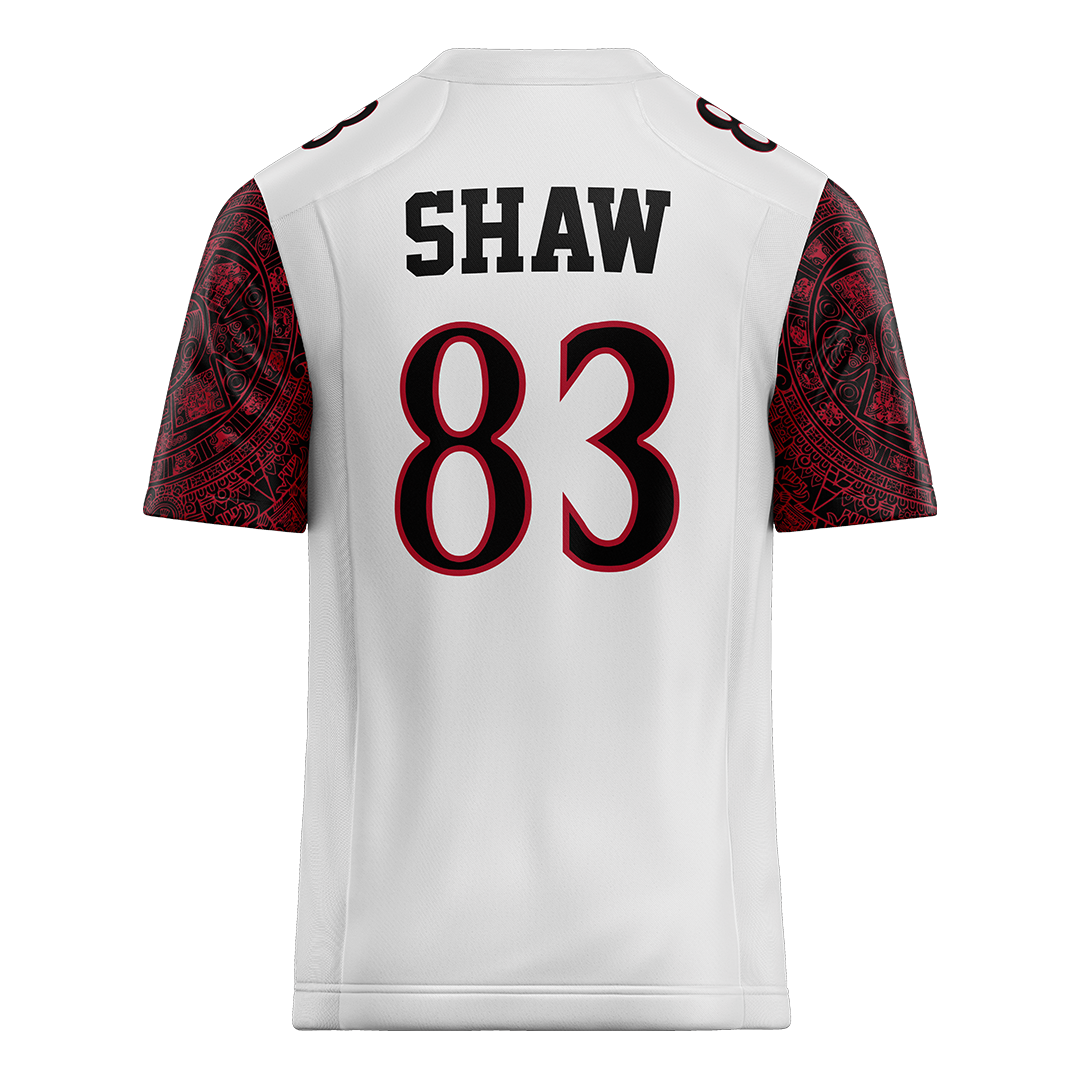 SDSU White Football Jersey - Mekhi Shaw