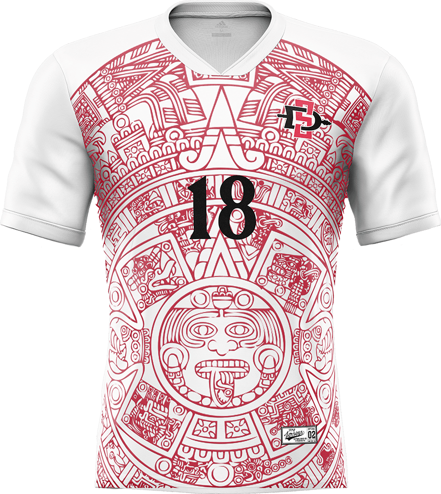 SDSU White Soccer Jersey - Cody Longwell