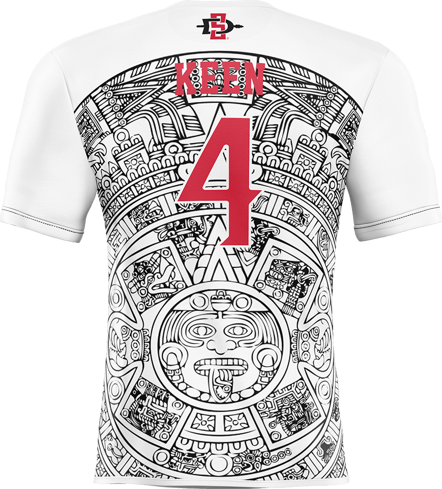 SDSU White Volleyball Jersey - Amber Keen