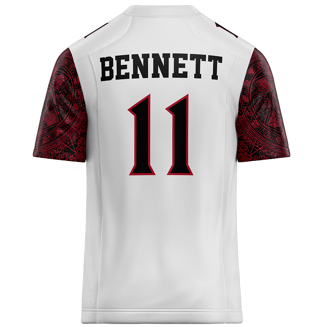 SDSU White Football Jersey - Nate Bennett