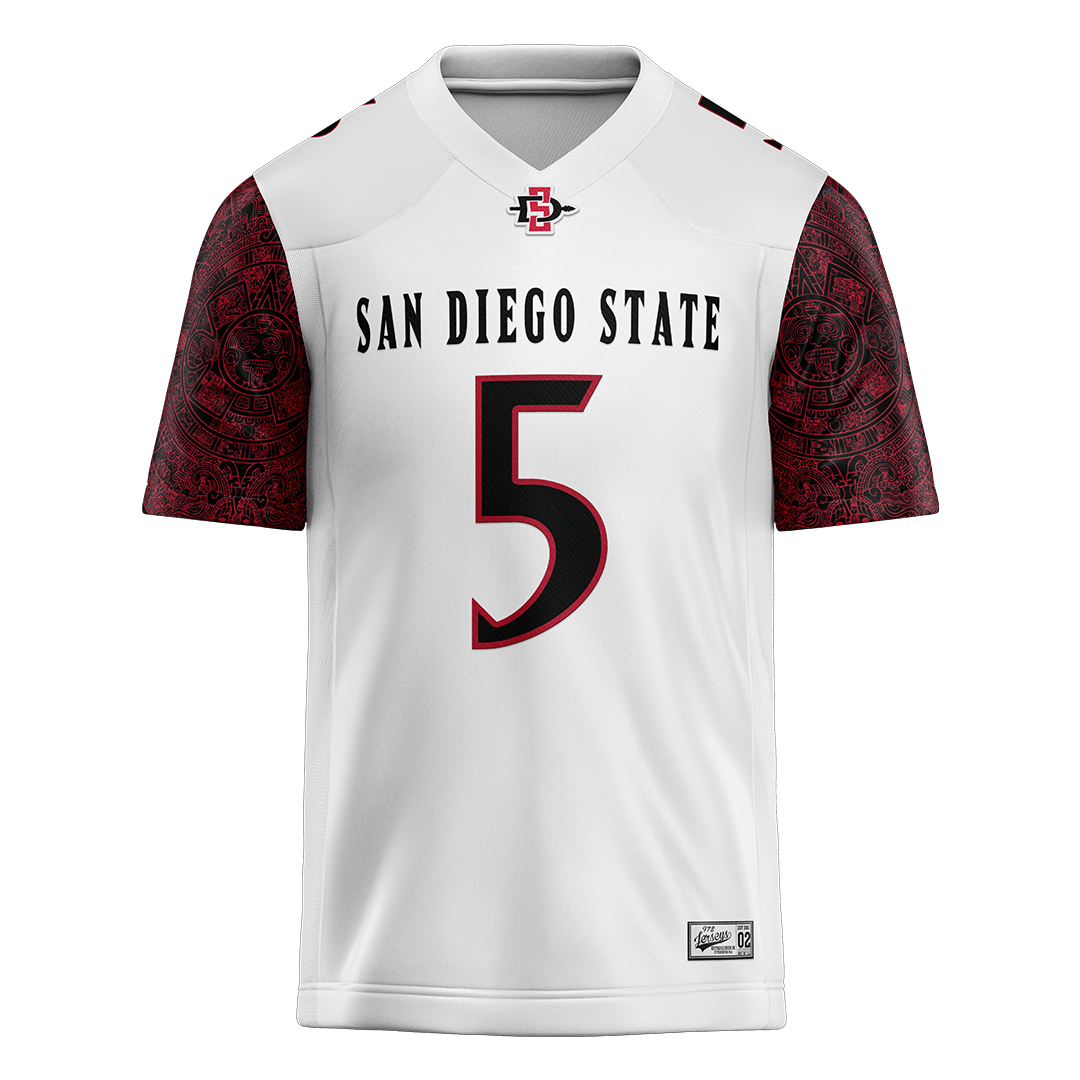 SDSU White Football Jersey - Owen Chambliss