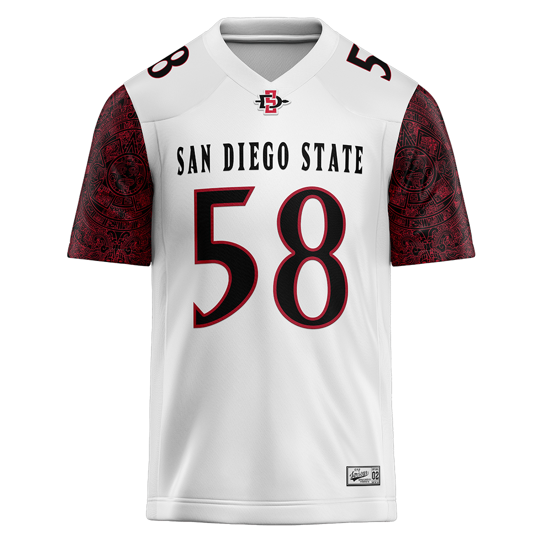 SDSU White Football Jersey - Cody Moon