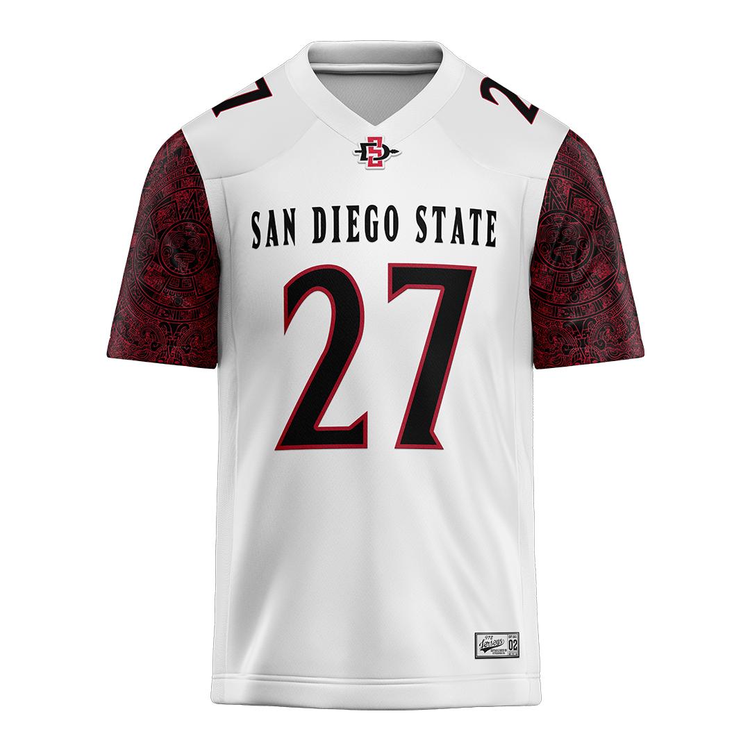 SDSU White Football Jersey - Jelani McLaughlin