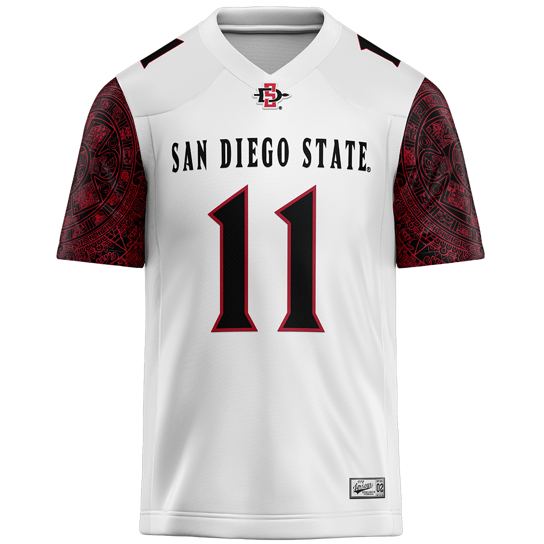 SDSU White Football Jersey - Nate Bennett