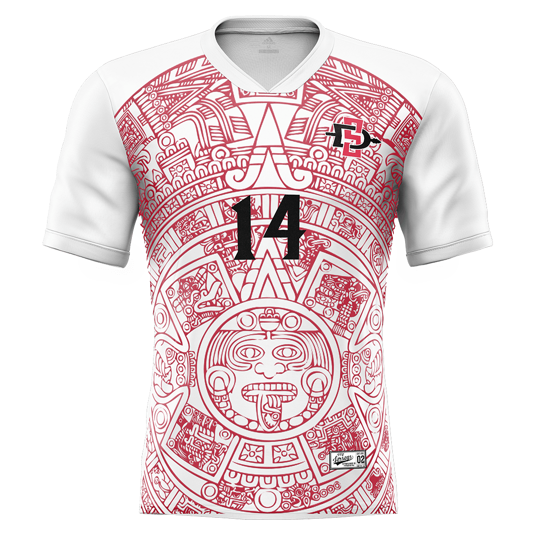 SDSU White Soccer Jersey - Tristan Viviani