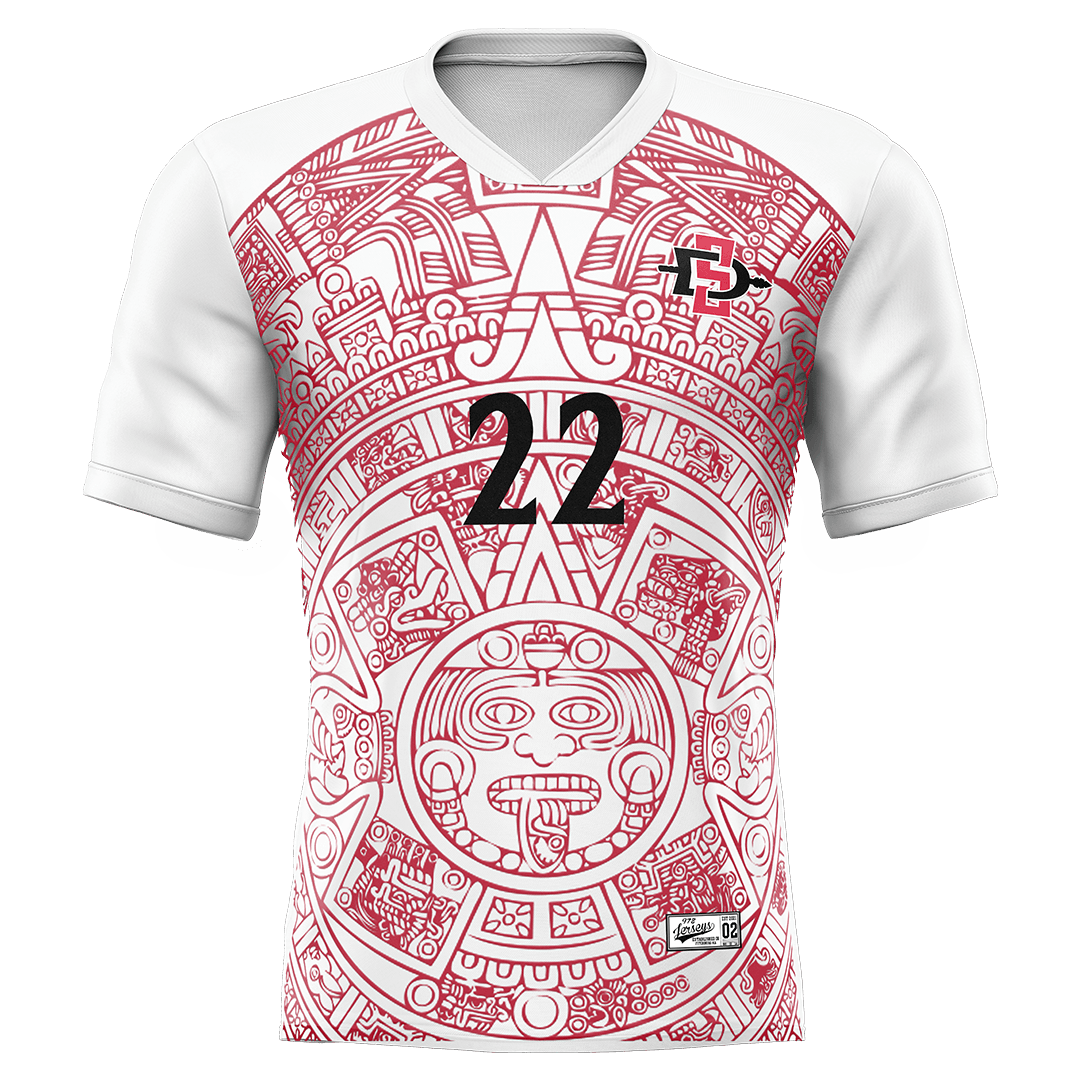 SDSU White Soccer Jersey - Rommee Jaridly