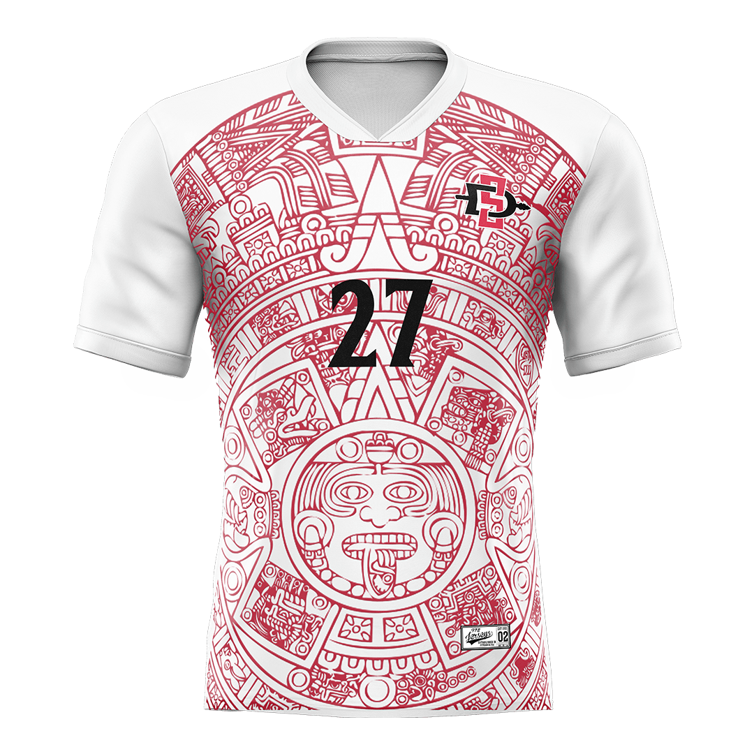 SDSU White Soccer Jersey - Reid Fisher