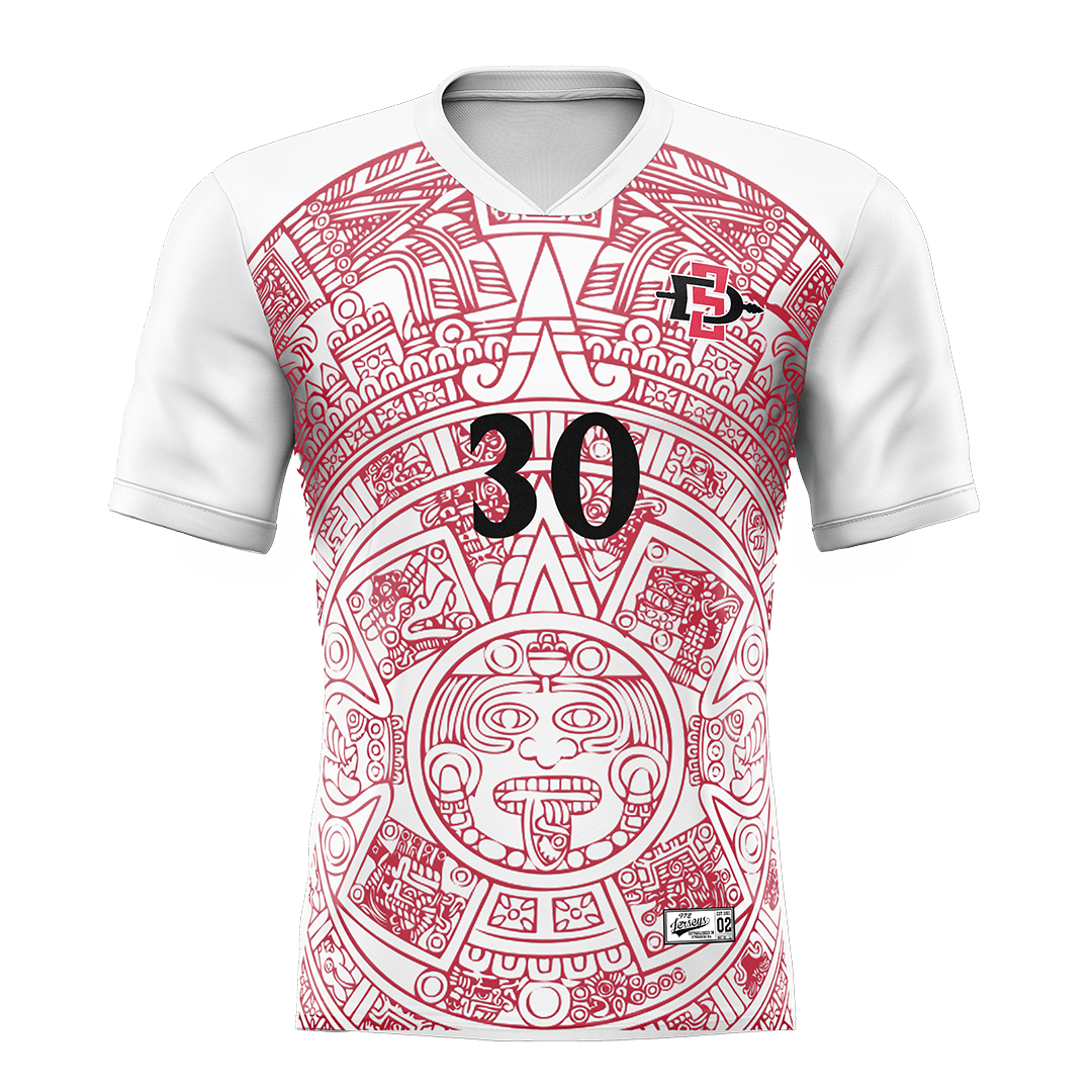 SDSU White Soccer Jersey - Javier Camargo