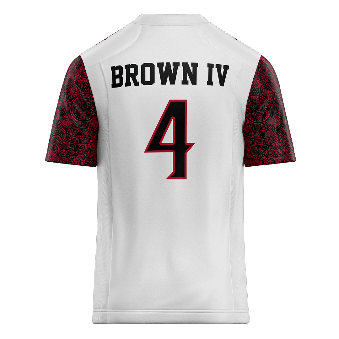 SDSU White Football Jersey - Louis Brown IV