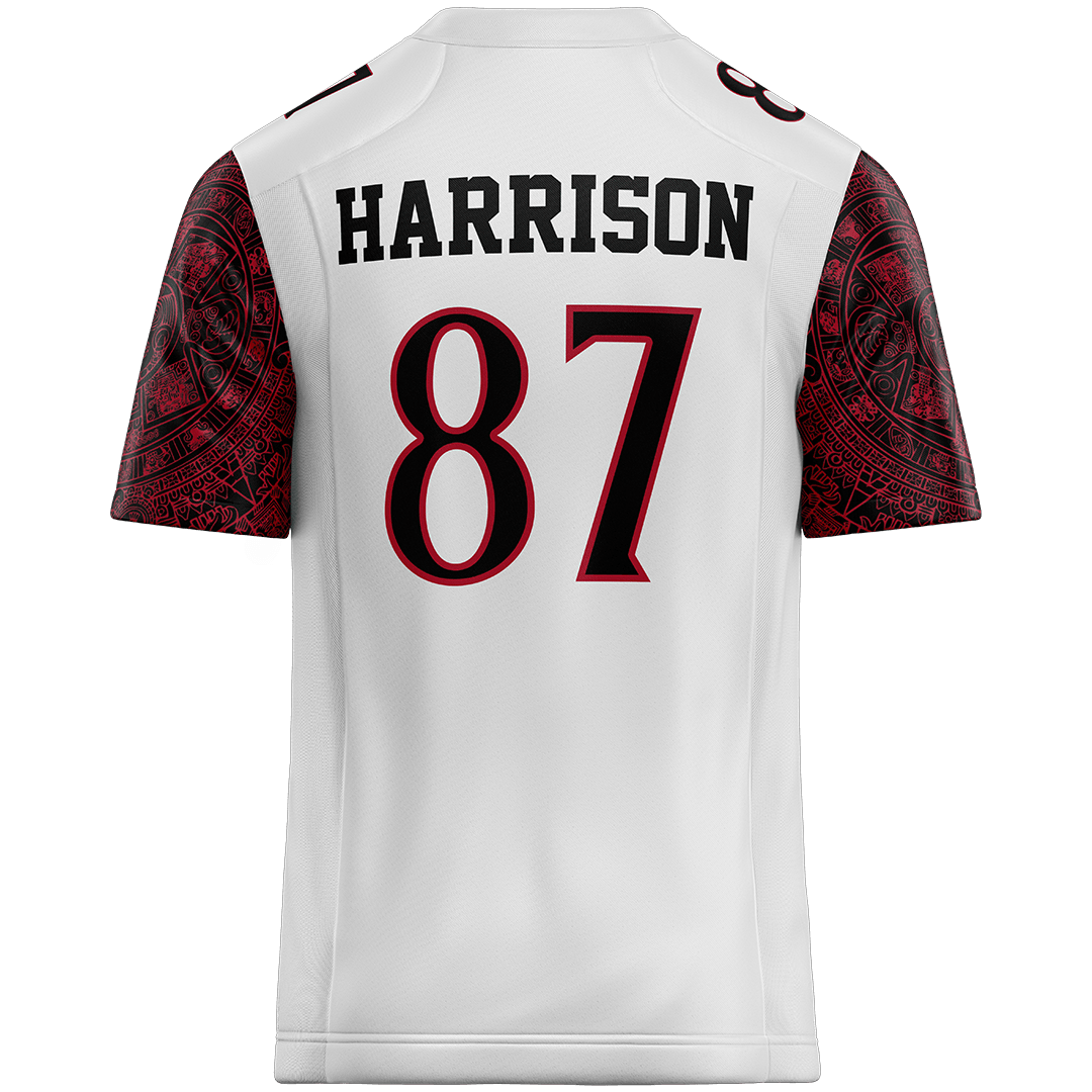 SDSU White Football Jersey - Mikey Harrison