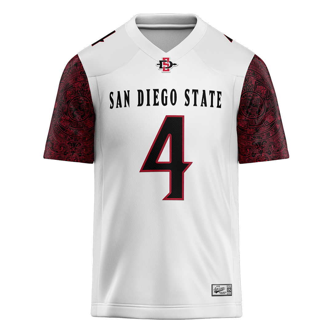 SDSU White Football Jersey - Louis Brown IV