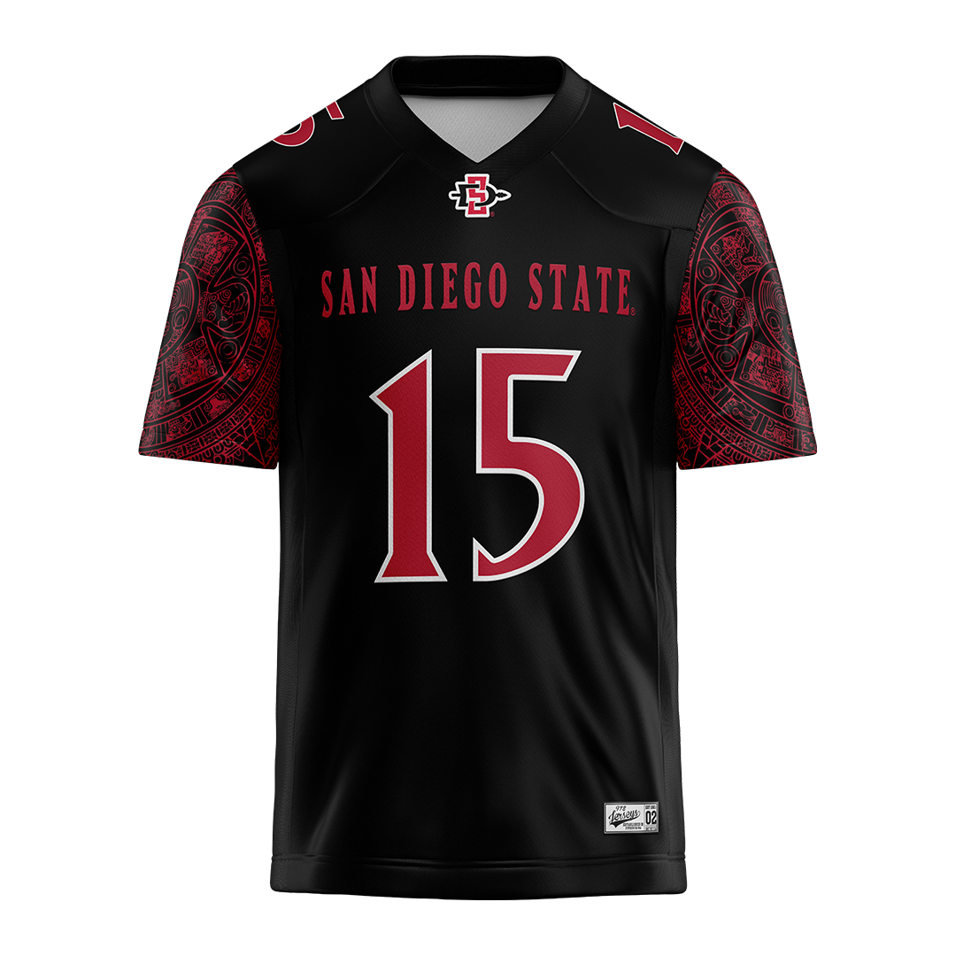 SDSU Black Football Jersey - Xavier Hamlett