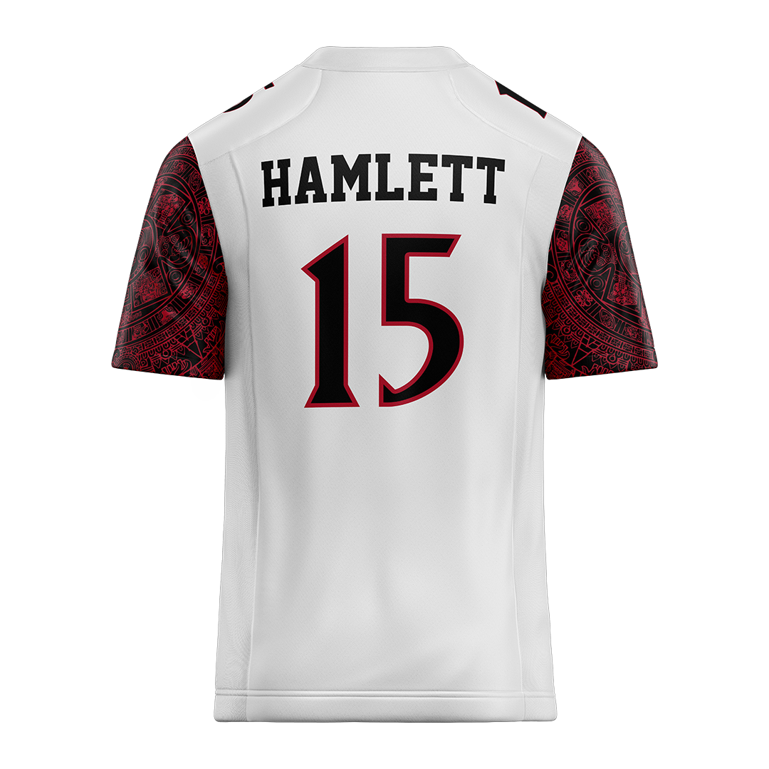 SDSU White Football Jersey - Xavier Hamlett