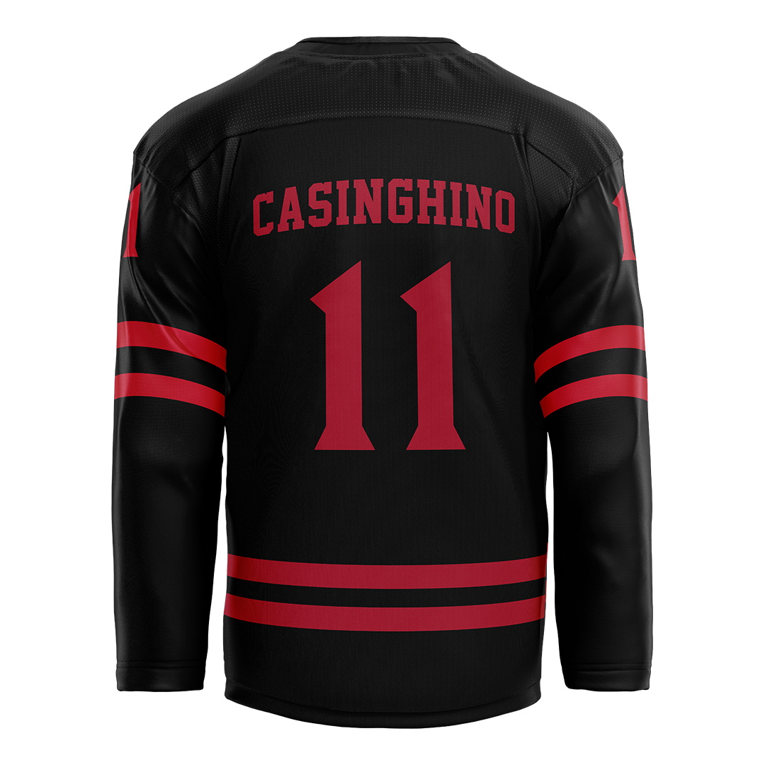SDSU Black Hockey Jersey - Zac Casinghino