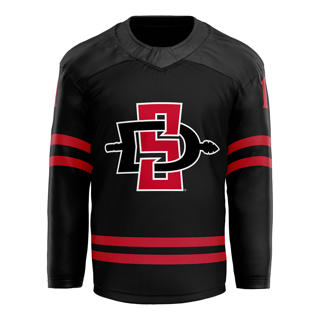 SDSU Black Hockey Jersey - Zac Casinghino